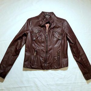 JOU JOU Faux Leather Moto Jacket